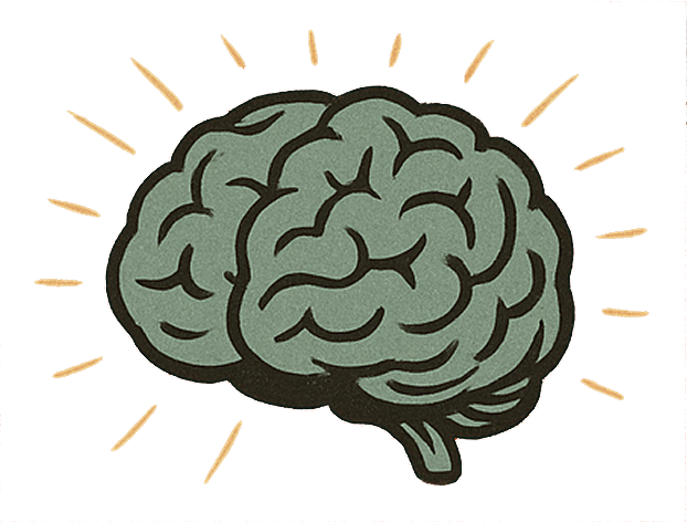 Brain illustration for partnership